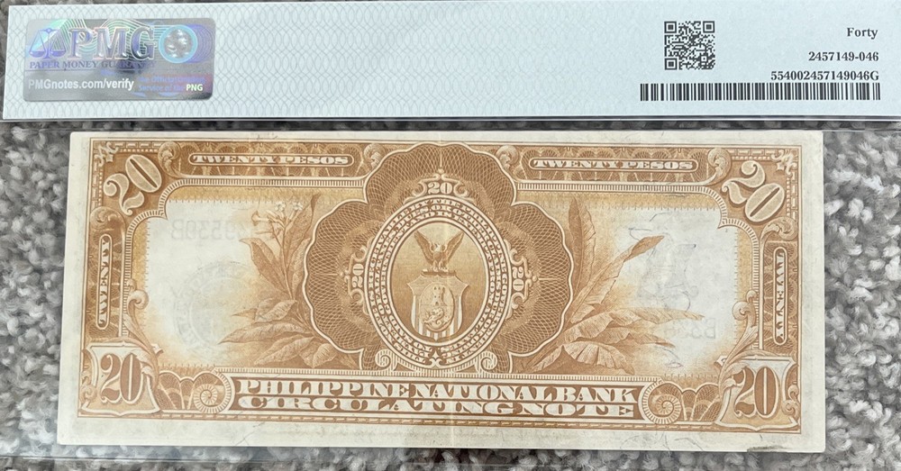 1921 20 Pesos Philippines XF40