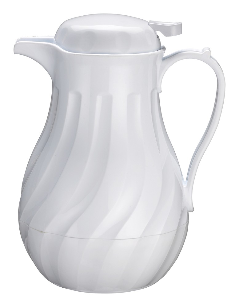 64oz Insulated Beverage Server, Push Button, White Swirl (6 Each)