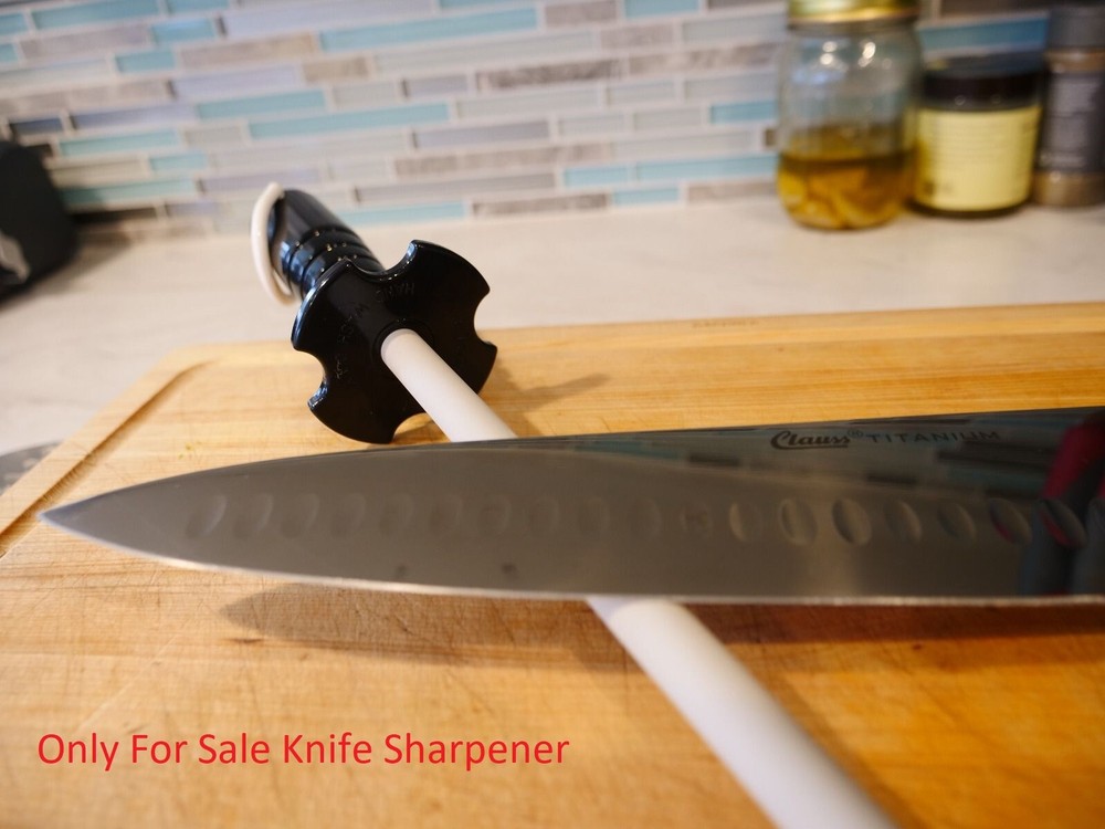 DMT 12" Sharpening Ceramic Rod Construction Black Composite Handle / Hanger Ring