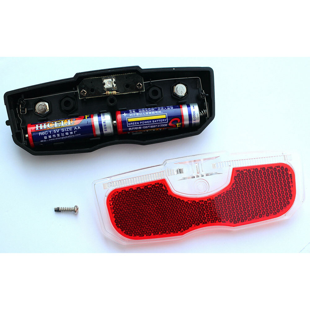 Cycling Bicycle Rear Reflector LED Tail Light Fit For Luggage Rack Acces Bike ++