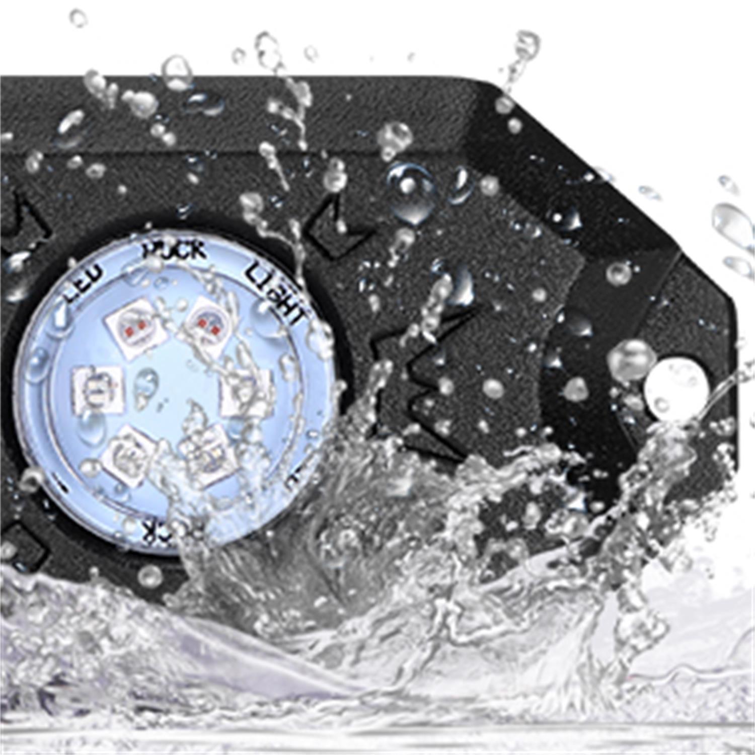 12Pods RGB LED Rock Light Offroad Music Wireless Bluetooth Underglow Neon Lights