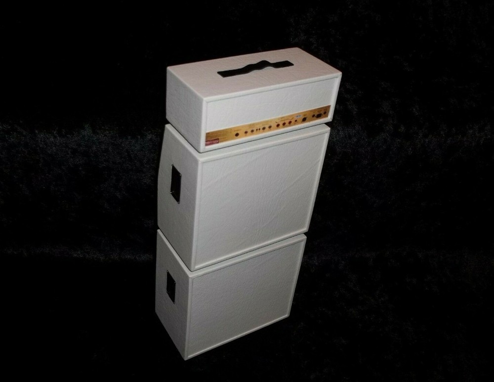 MARSHALL RHOADS LEAD 10" MINIATURE GUITAR FIGURE AMPLIFIER AMP MINI STACK WHITE