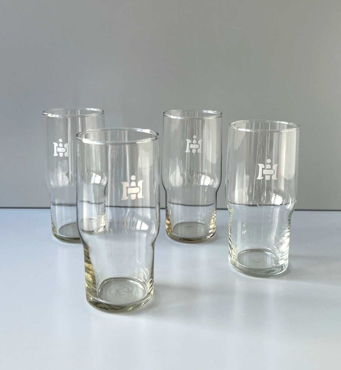 2/4 Superfest Beer Glasses 0.25Ml Patent Glass DDR GDR Mitropa Interhotel