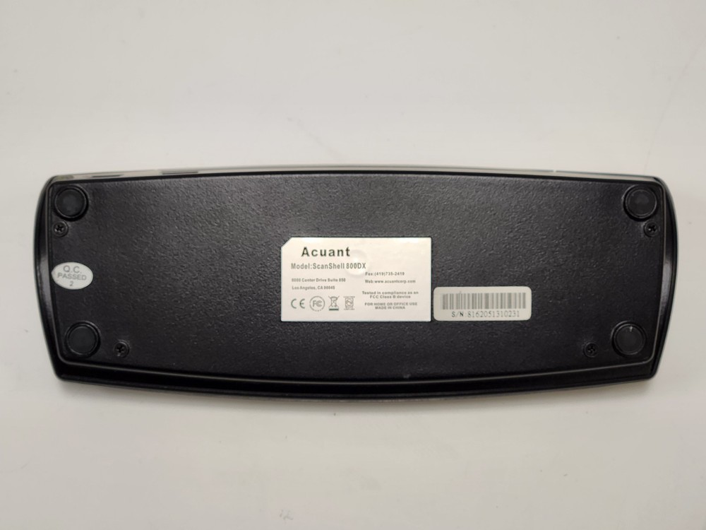 ACUANT SCANSHELL 800DX SCANNER w/ Adapter - Tested