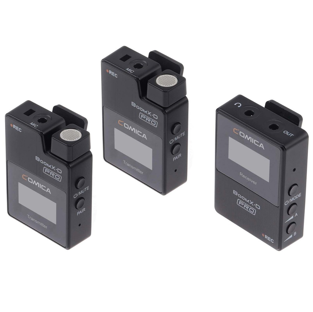 Comica BoomX-D PRO D2 2.4G Wireless Microphone Transmitter Receiver Audio Cable