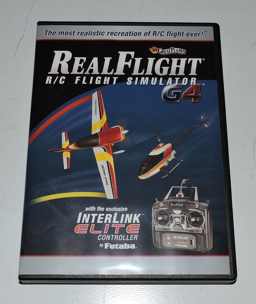 RealFlight G4 R/C Simulator Futaba Controller +game interlink elite in box