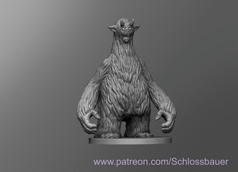Yeti Cryptid Monster Manual 28mm Scale DND D&D Tabletop Miniature
