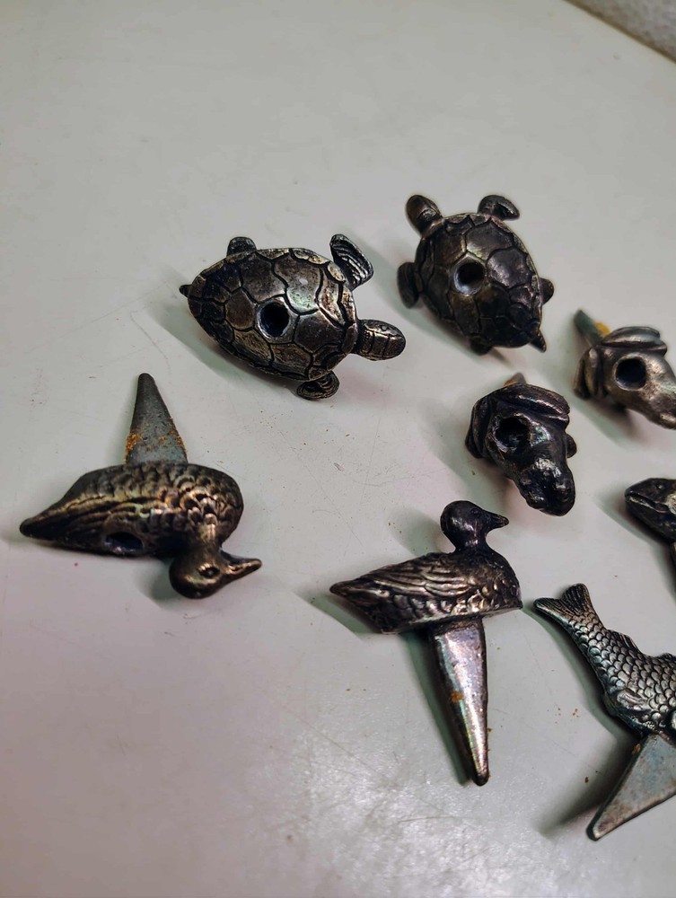 12 Vintge Reed & Barton Silverplated Animal & Bird Birthday Cake Candle Holders