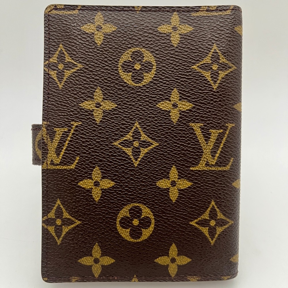 Louis Vuitton Agenda PM R20005 Notebook Cover Monogram Day Planner Auth B352