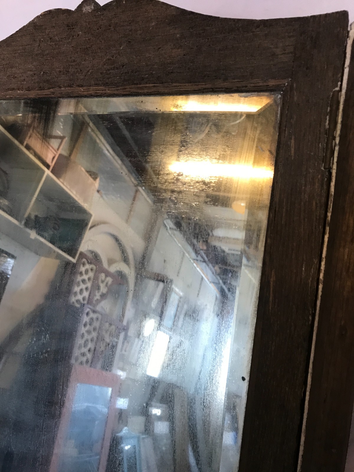 VTG Oak 19x28 Hardwood Wall Mount Medicine Cabinet with Towel Bar Old 474-26B