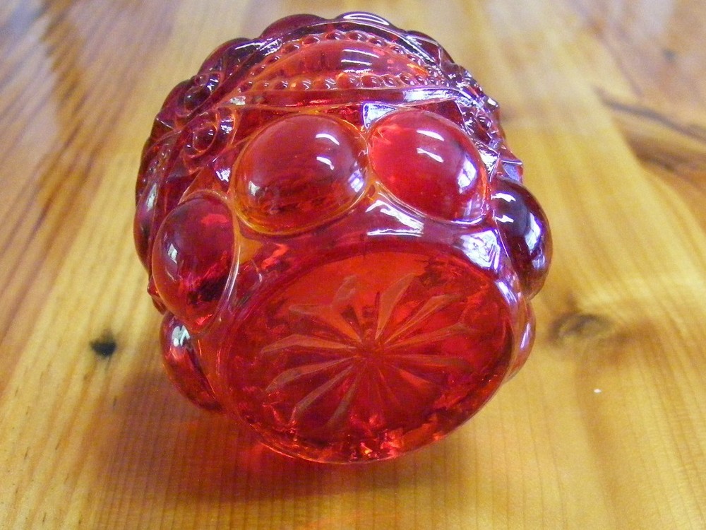 MOSSER RUBY RED GLASS EYE WINKER TOOTHPICK HOLDER