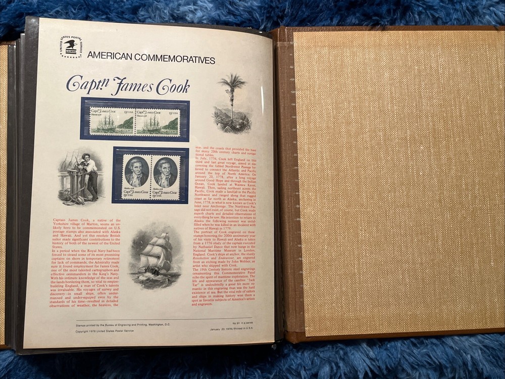 American Commemorative Collection Binder, 42 Panels, 1975-1978