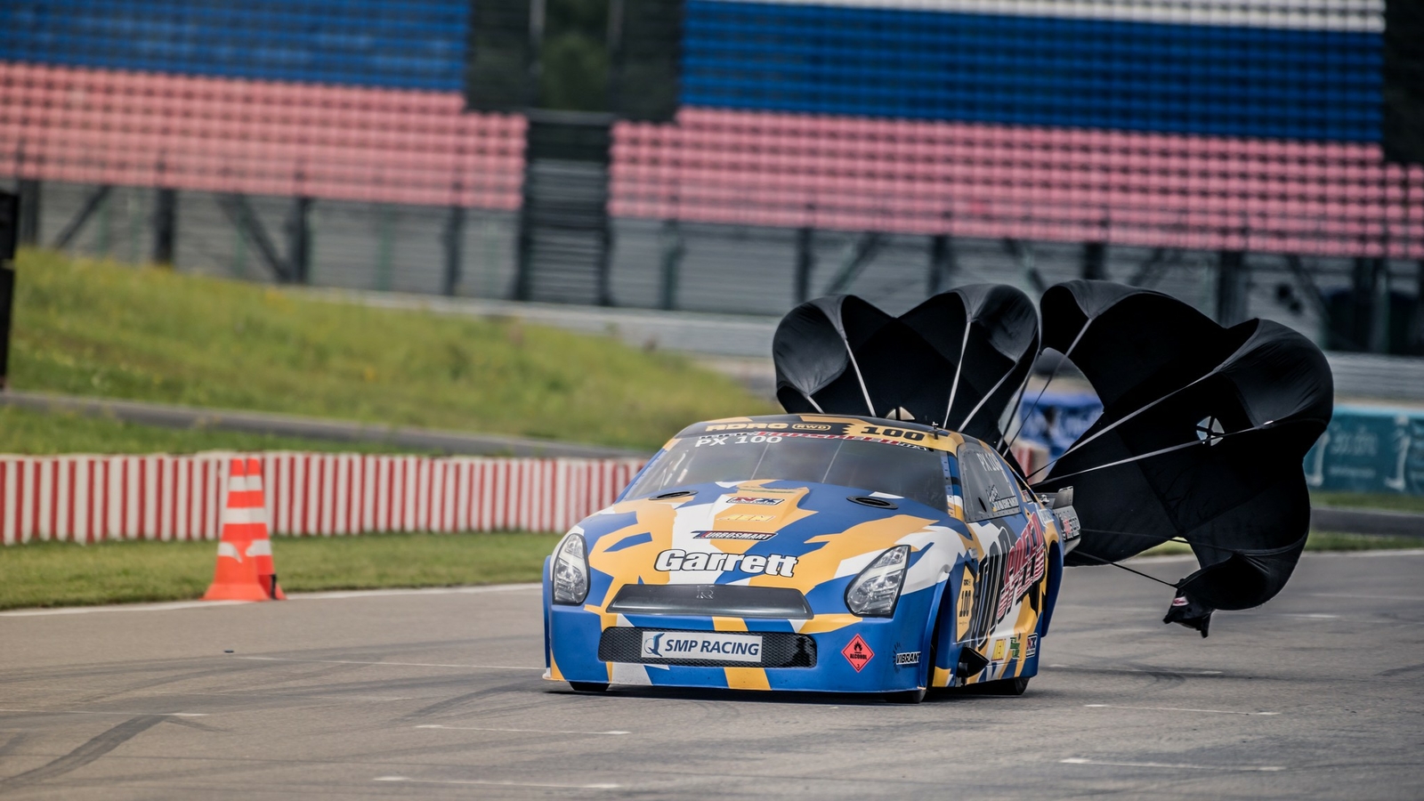 RJS RACING EQUIPMENT DRAG PARACHUTE SPRING LOADED BLACK DRAG CHUTE 7000301