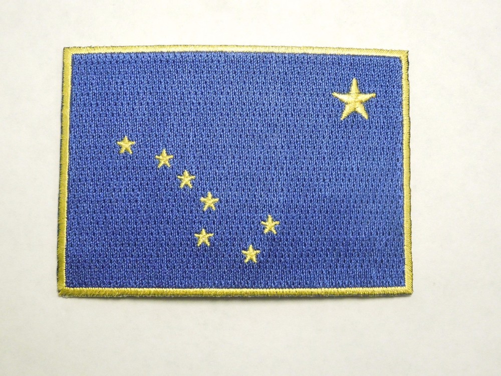 Alaska State Flag Seal Embroidered Iron On Patch