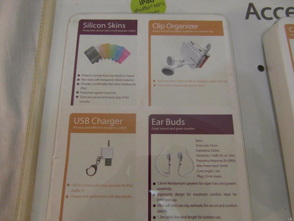 APPLE IPOD 2ND GENERATION SHUFFLE & ACCESSORY KIT CARRY COVERS EXERCISE ARM BAND