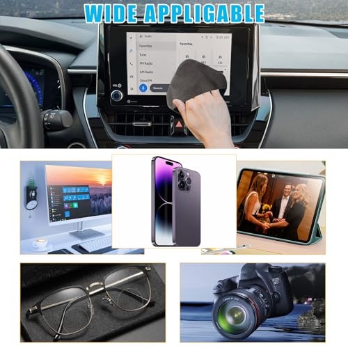 Car Screen Cleaner, Microfiber Auto Screen Cleaning Pad, Foldable Square,1Pcs