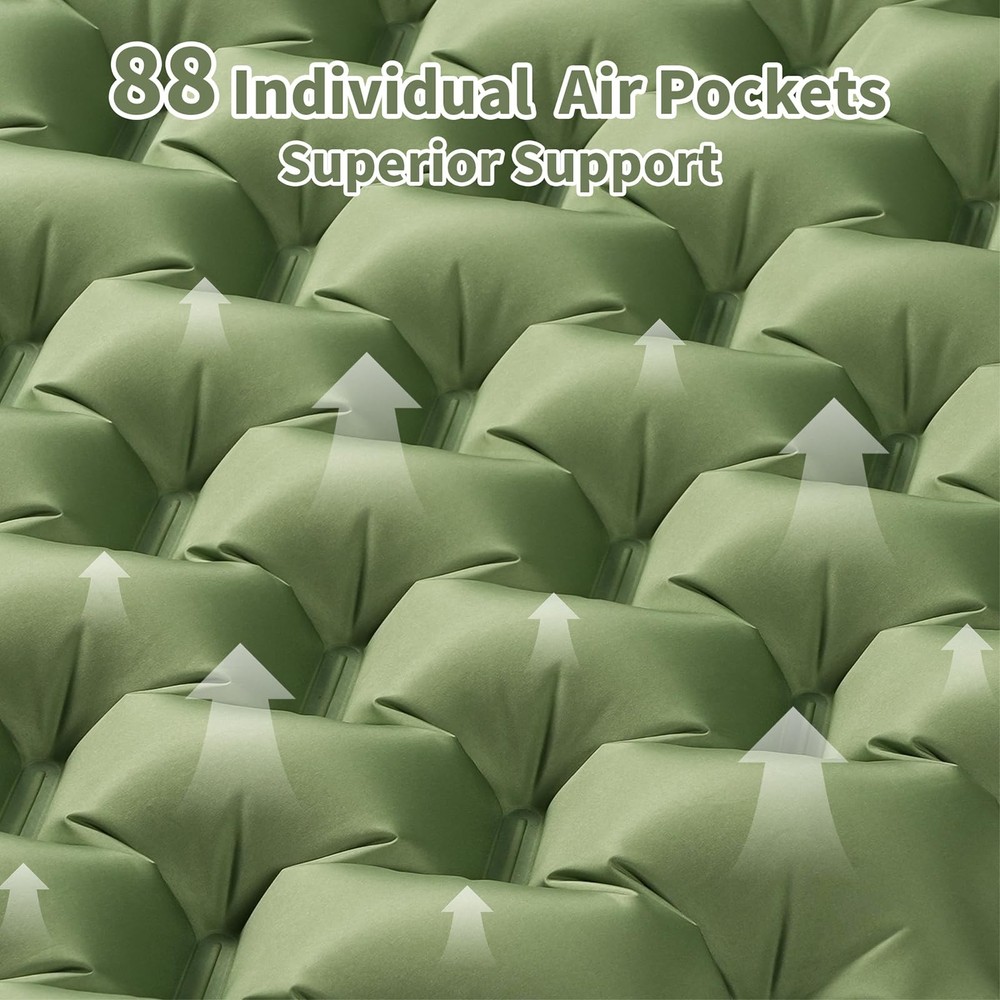 Sleeping Pad for Camping - 4” Thick Inflatable Camping Mat with Built-in Pump...