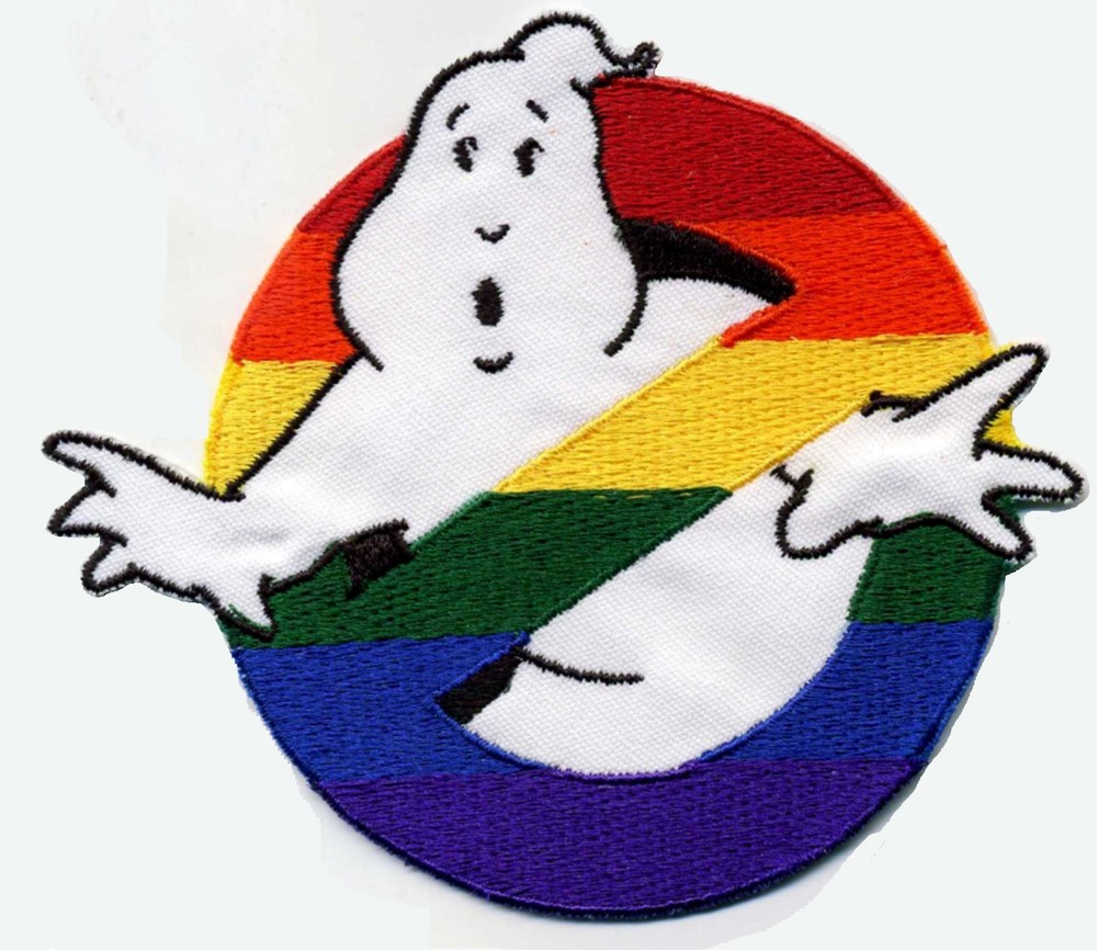 Rainbow Embroidered Ghostbusters No Ghost Patch [iron on]