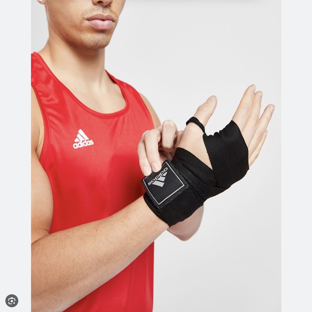 adidas Low Stretch 2.55m Boxing Hand Wraps - Black