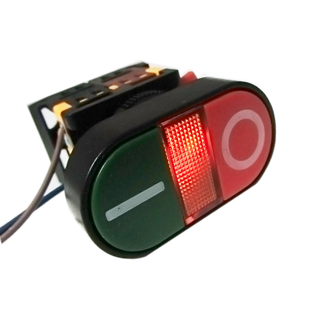 22mm - 25mm Red Green Momentary Power Start Push Button Switch Indicator Light