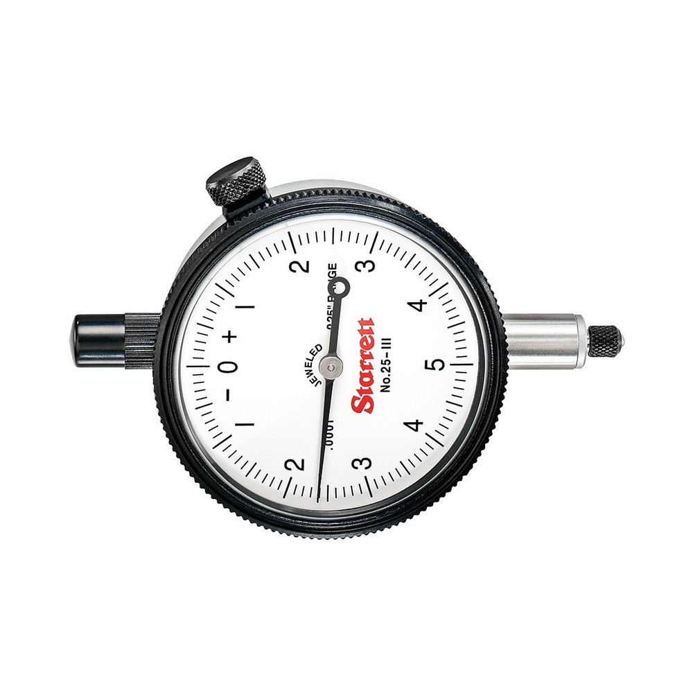 Starrett 25-111J Dial Indicator 0-.025" Range, 0-5-0 Balanced Dial