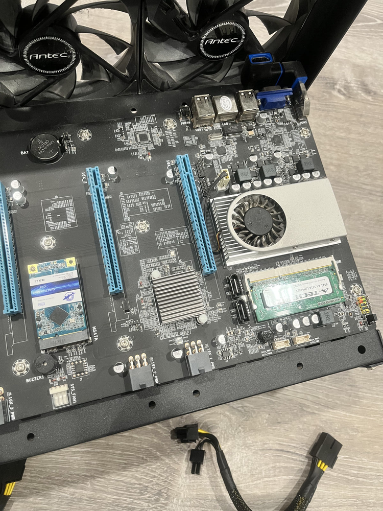 Crypto Mining Rig 8 GPU Slot Miner Mobo w/ Cables