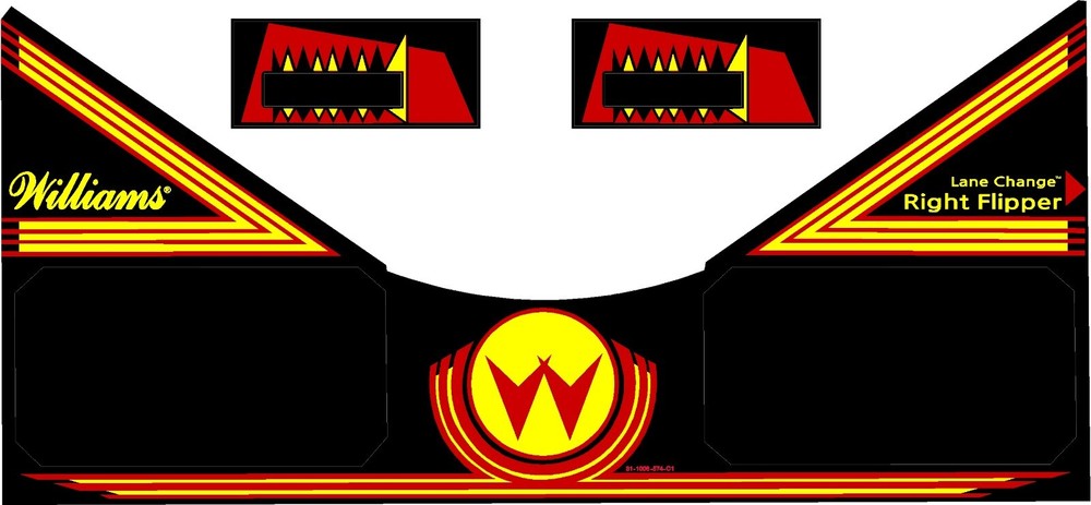 Williams Sorcerer Pinball Machine Apron Decal Set