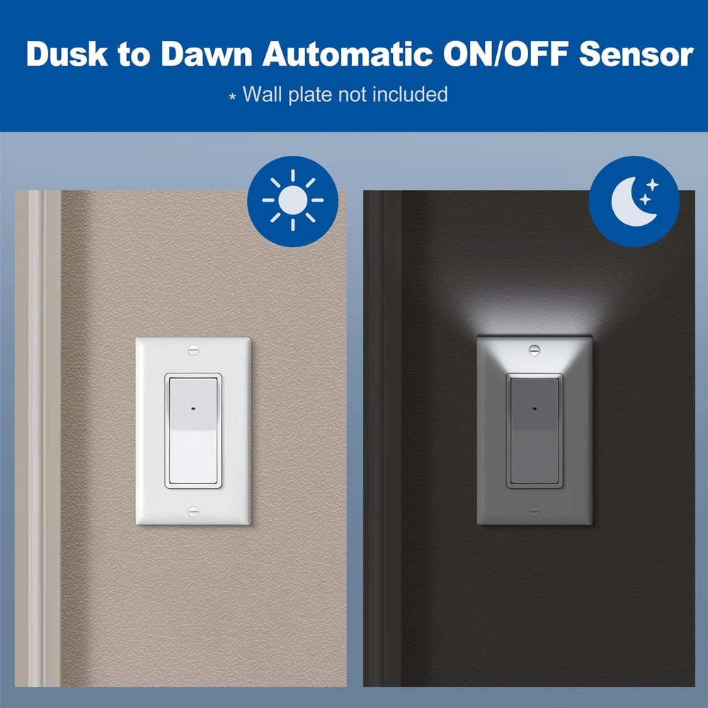 CML 10 Pack Single Pole with LED Nightlight, Gloss White