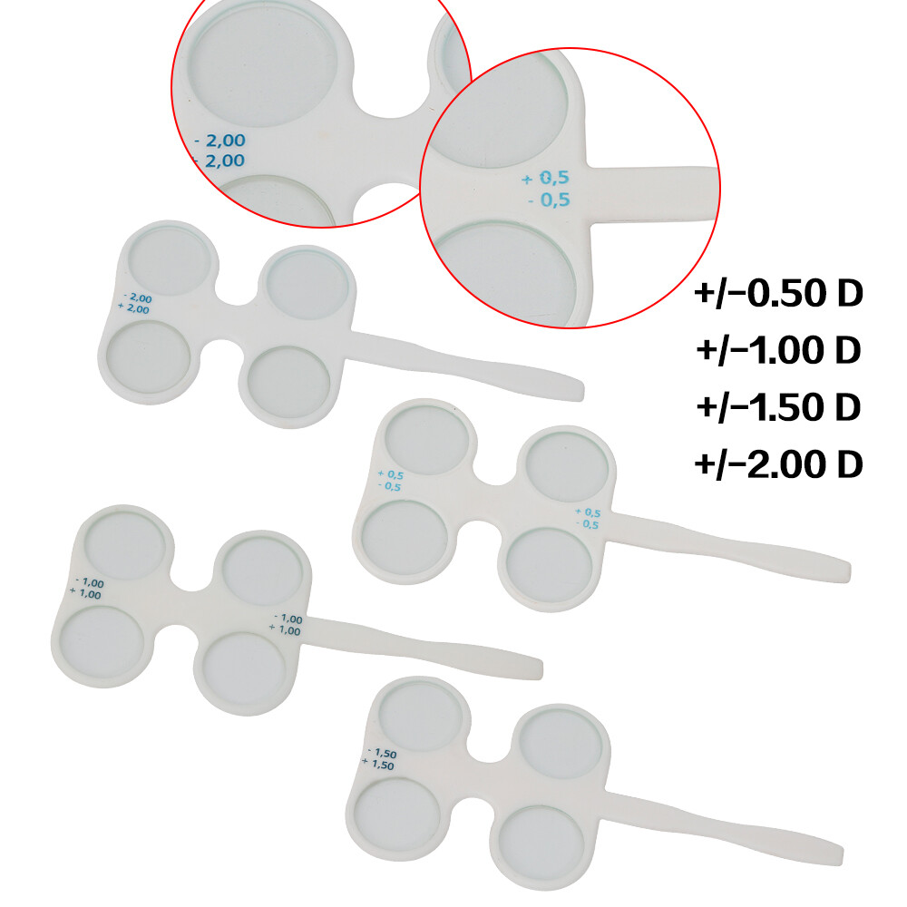Confirmation Flipper Flipper Set 21mm 4 Units Flip Lens Set Thick Solid Lenses