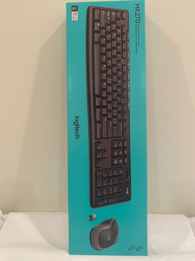 Logitech MK270 Wireless Combo Keyboard & Mouse USB Black 920004536