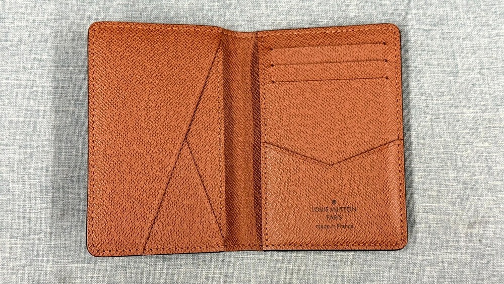 LV Louis Vuitton Pocket Organizer Monogram Eclipse Brown