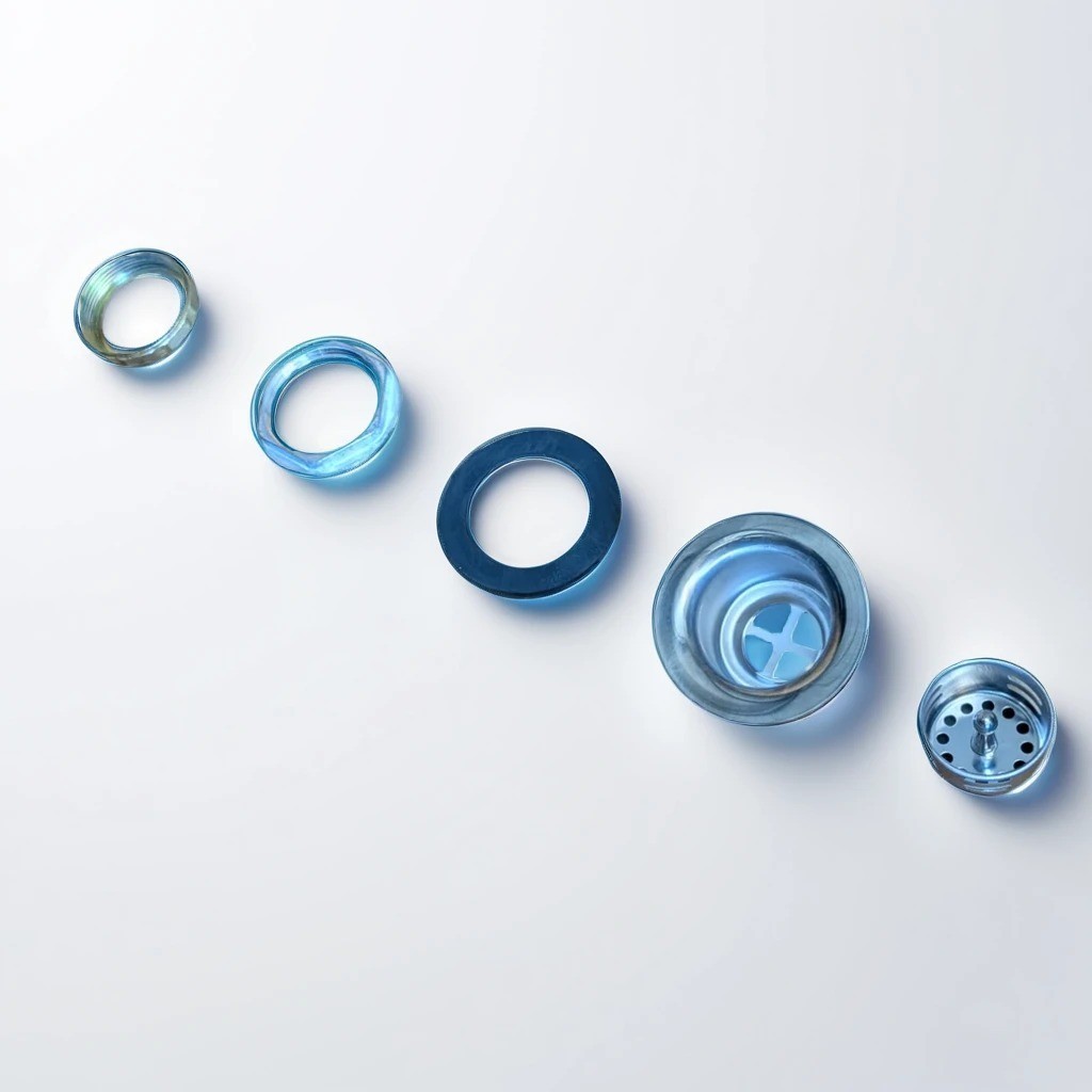 4-Compartment Drop-in Concession Sink Kit w Strainers & Stickers (Small)