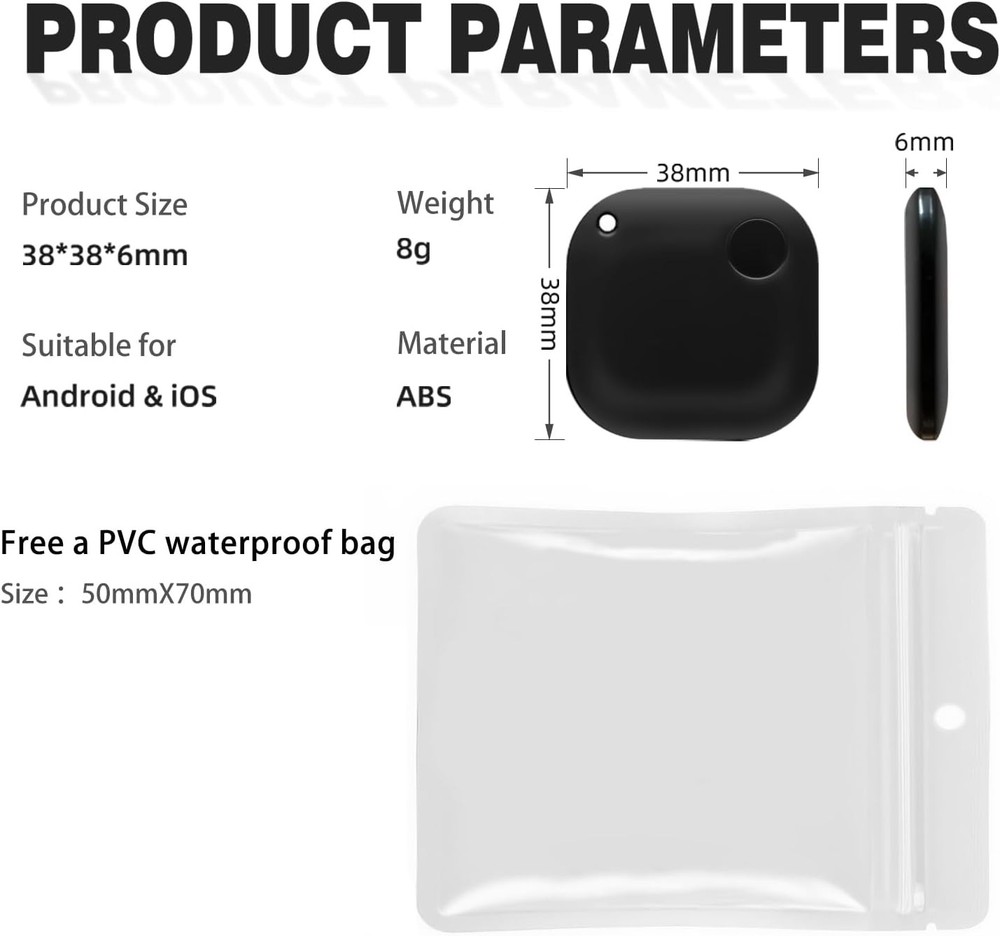 Smart Bluetooth Tracker, Item Locator & Keys Finder, Bluetooth GPS Tracker for L