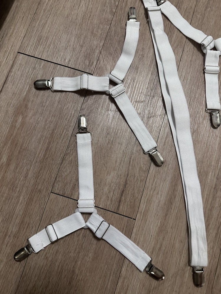 Adjustable Bed Sheet Holder Fastener Straps - 5 Pieces