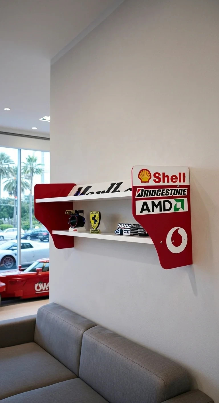 Marlboro Racing Rear Wing Shelf – Formula Style Spoiler Wall Decor