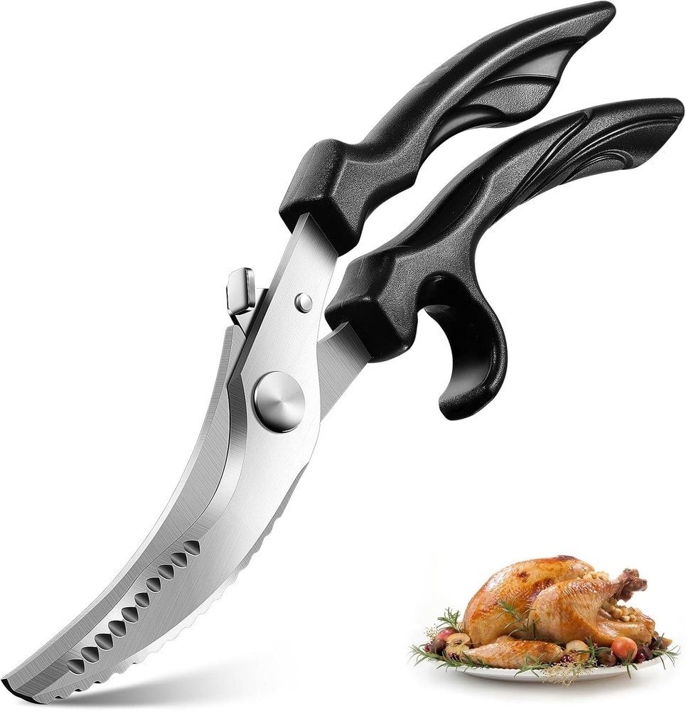 Kitchen Scissors All Purpose - Stainless Poultry Shears Dishwasher Safe