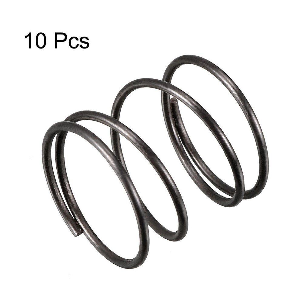 1.2mm wire diam. 20mm diam. outer 20mm length compression spring black 10pcs