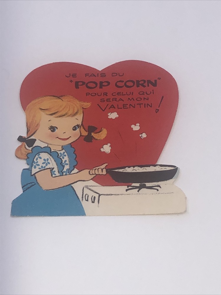 vtg Valentin card 4x3.5”
