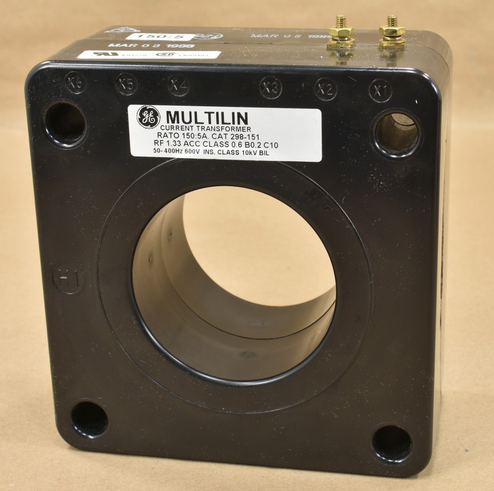 General Electric 298-151, MULTILIN Current Transformer, 3" Window, Ratio 150:5A