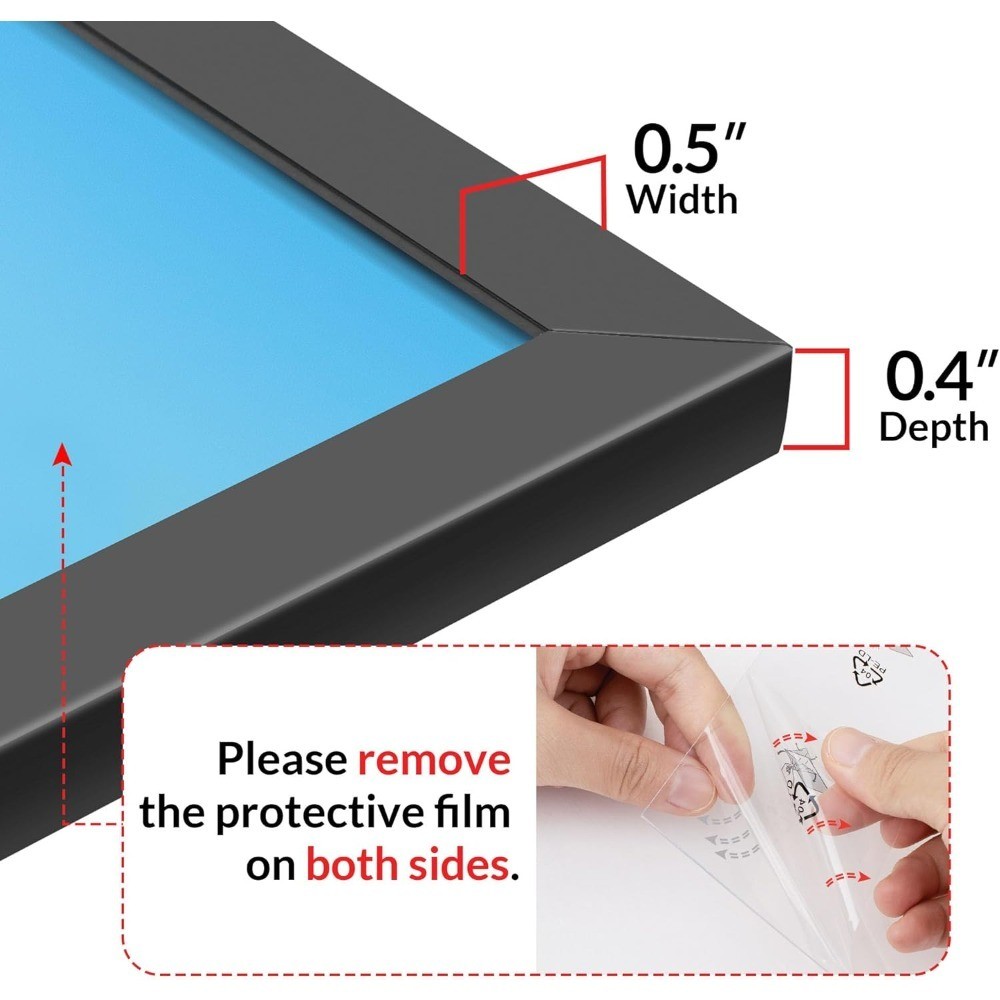8x11 Picture Frame for Wall Display with HD Plexiglass, Horizontal or Vertical