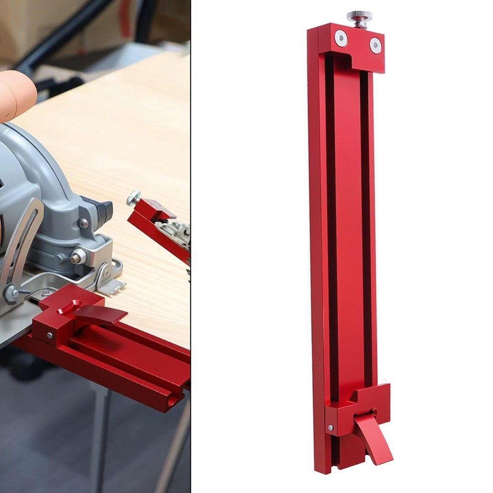 Adjustable Circular Saw Base Guide Rail with Dual Latch for Precise Positioning