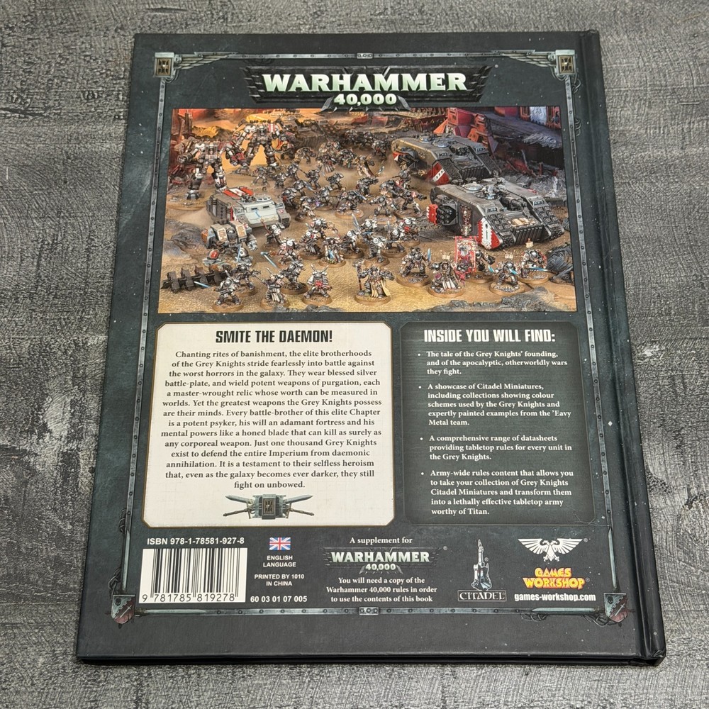 GREY KNIGHTS Codex Adeptus Astaries Hardcover - Warhammer 40K Games Workshop