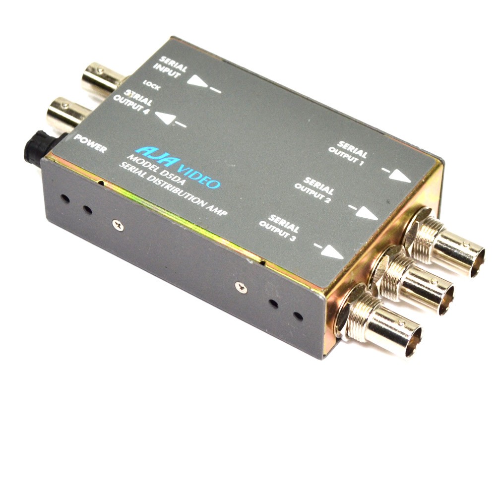 AJA D5DA Serial Multi-Format 1x4 Reclocking SD-SDI Distribution Amplifier No PS