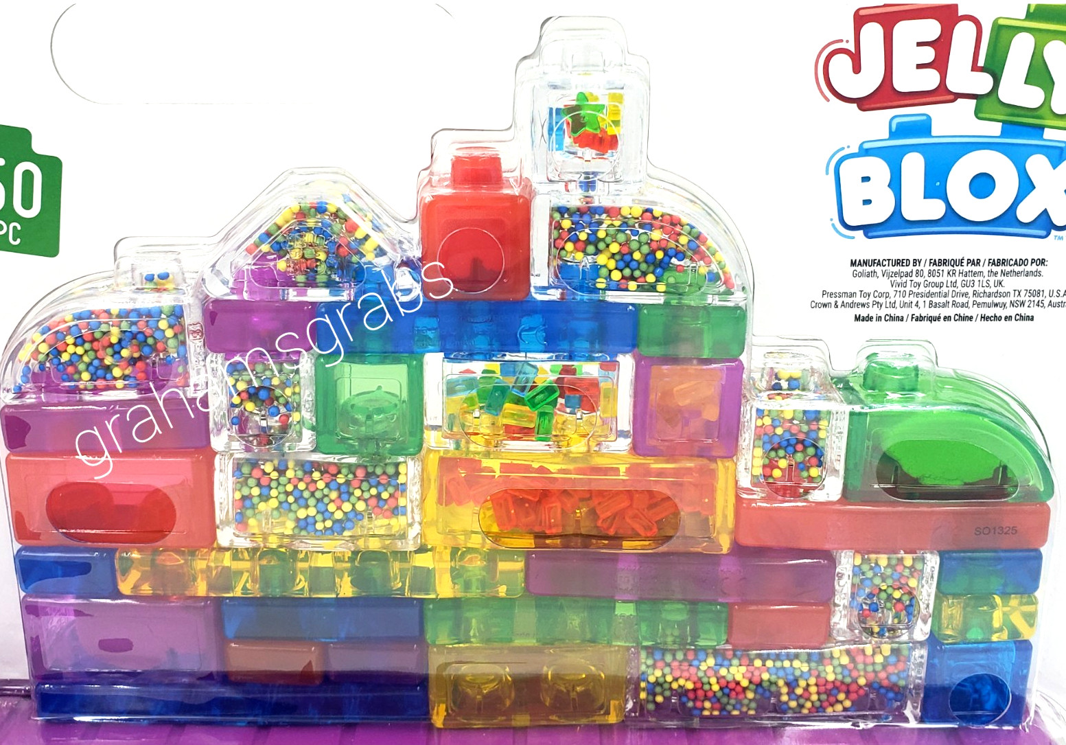 JELLY BLOX MEGA PK 50 Pc SQUISHY TWISTY SMOOSHY STRETCHY SENSORY BUILDING BLOCKS