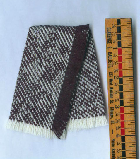 Miniature Dollhouse Throw Shawl / Black & Off-White