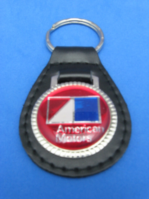 AMC BLACK LEATHER KEYRING KEYFOB #001