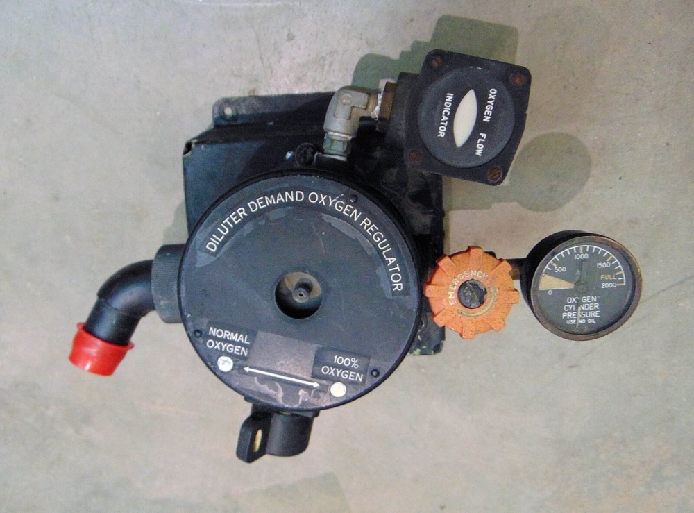 1960's USAF Aircraft Pilot, Crew Oxygen Diluter Demand Regulator Assembly