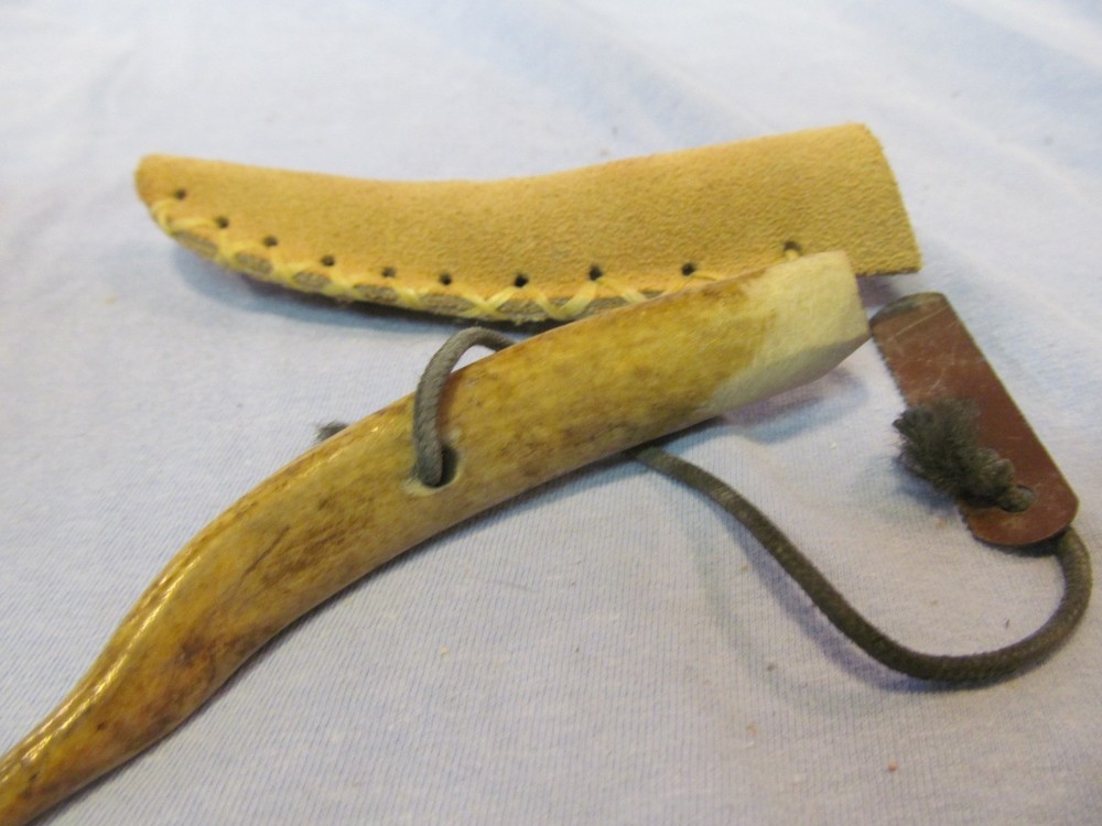 HAND MADE DEER ANTLER HONE KNIFE SHARPENER CALL