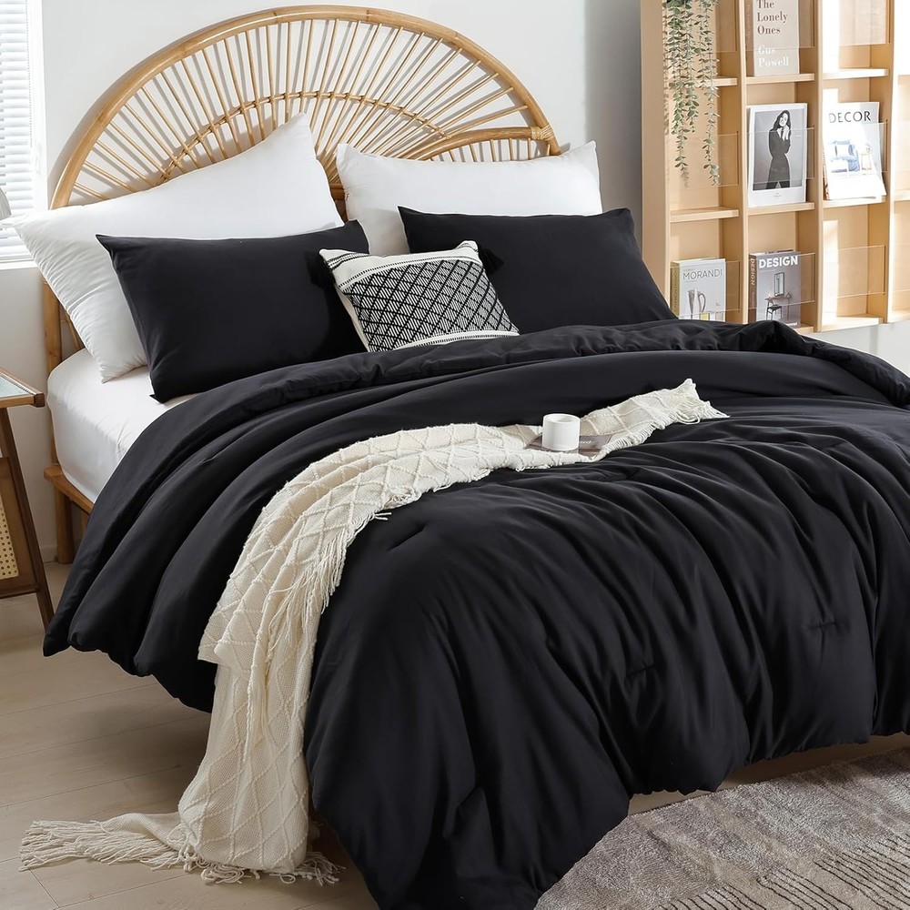 Super-Soft Micorfiber Comforter Set Queen Size Blush Pink Lightweight Warmth