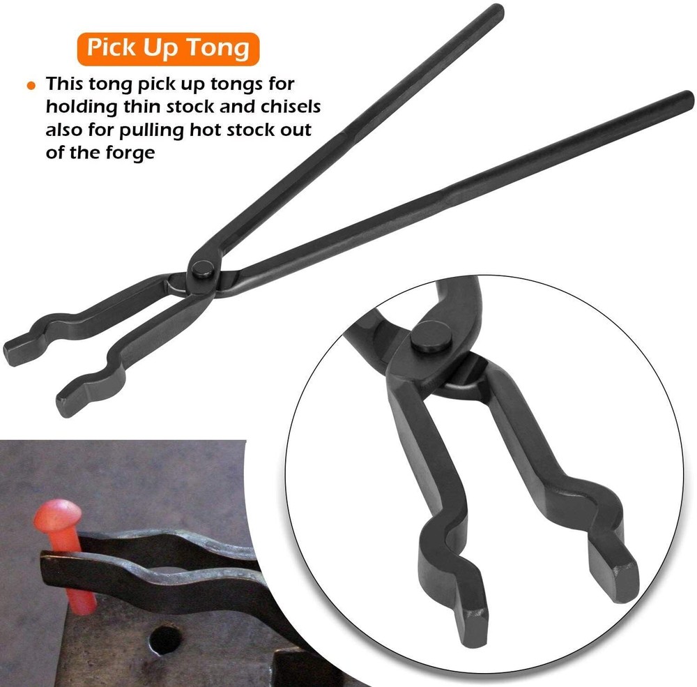 Knife Making Blacksmith Forge Tongs Lot Set Vintage Fire Work Knifemaking Tools